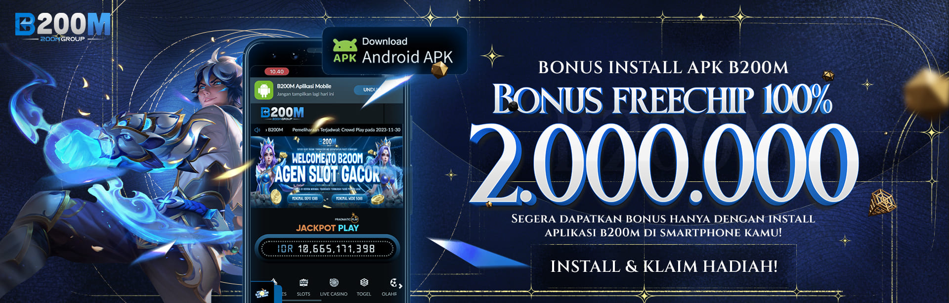 BONUS DOWNLOAD APK FREECHIP 100% 2 JUTA