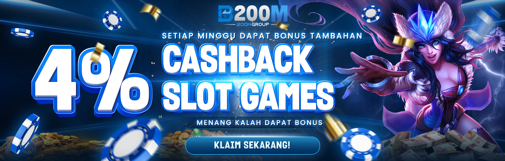 BONUS CASHBACK SLOT 4% (MINGGUAN)