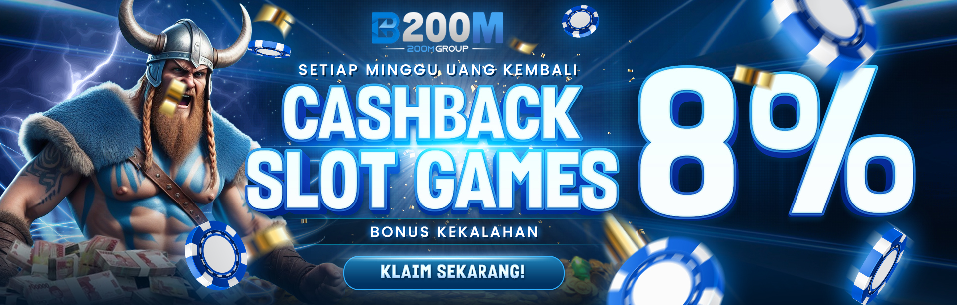 BONUS CASHBACK 8% (SLOT)